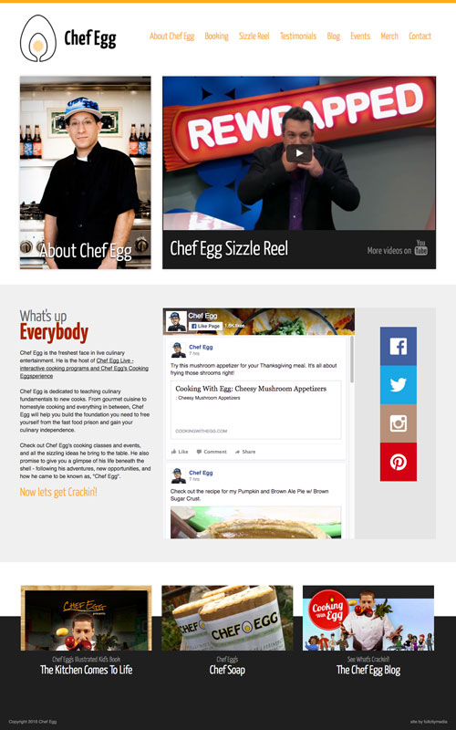 Chef Egg Website Preview
