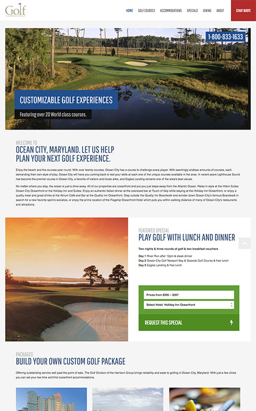 Golf Harrison Group Website Preview